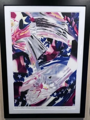 Litografia James Rosenquist - As estrelas e listras à velocidade da luz 2010  - Imagem 1 de 4