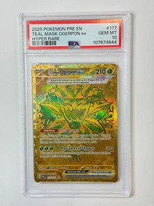 2025 Pokemon Prismatic Evolutions TEAL MASK OGERPON ex #177 Hyper Rare PSA 10 - Picture 1 of 3