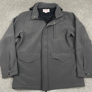 Filson Softshell Mansfield Jacket Men M Gray Full Zip Polyester USA Made Vintage - Picture 1 of 9