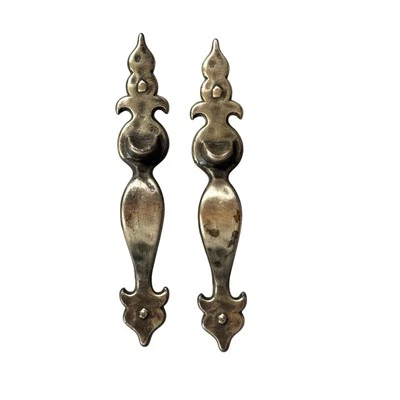 Vintage Set Of Large Brass Door Handles Pulls 7” - Image 1 of 4