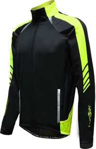 Funkier Men's Tornado Pro Microfleece Tpu Jacket L Black/Neon Yellow - Picture 1 of 2