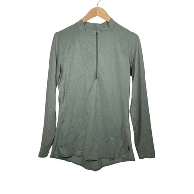 REI Co Op 女式长袖四分之一拉链运动套衫上衣绿色 — 第 1/4 张图片