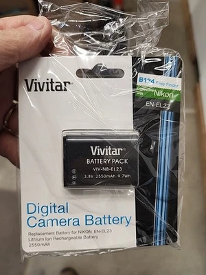 Nueva Batería Vivitar EN-EL23 -3.8V 2550mAh-B124 para Cámaras Nikon Coolpix P600 Foto 1 de 2