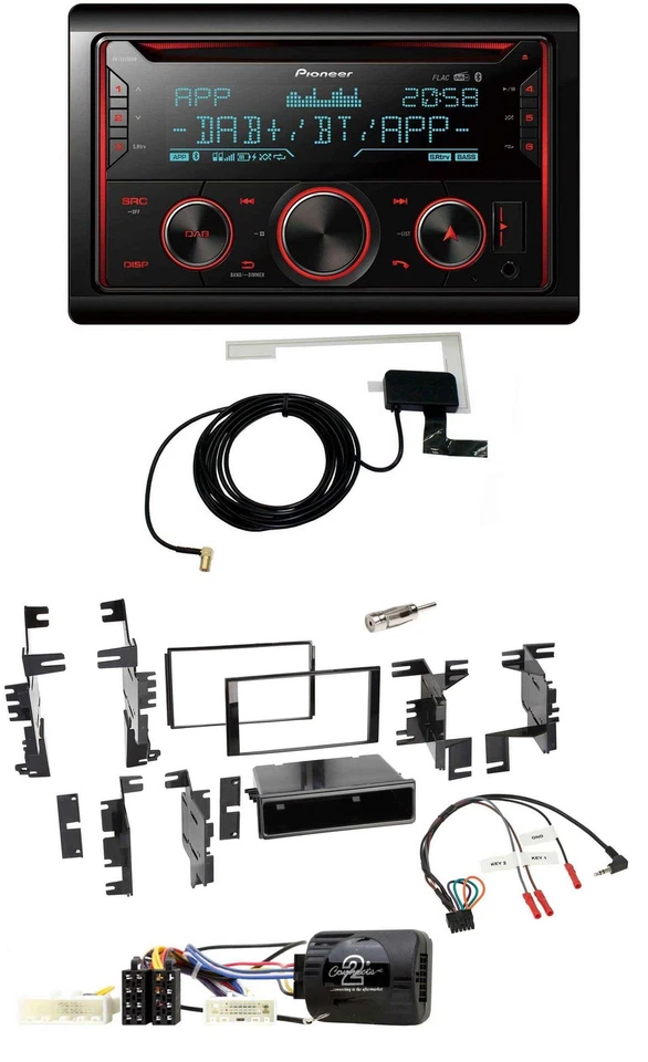 Pioneer 2DIN Lenkrad DAB USB CD Bluetooth Autoradio für Nissan Cube ab 2009 Fron - Bild 1 von 4