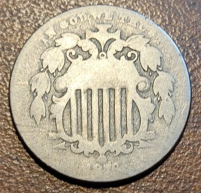 1876 Shield Nickel AG Obv VG Rev Better Date 19th C. Type Coin - Image 1 of 2