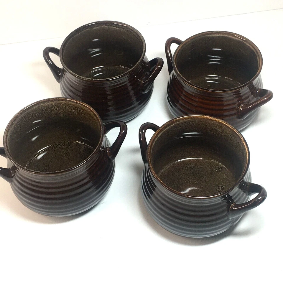Brunswick Soup Bowls Set of 4 Crate and Barrel Dishwasher Oven Microwave Safe  - Image 1 of 4