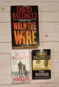 David Baldacci Books Lot Walk the Wire The Innocent The Winner - Imagen 1 de 4