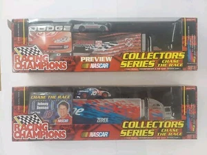 Racing Champions 2001 cromo transportador NASCAR #10 1:64 fundido a presión con camión extra - Imagen 1 de 5