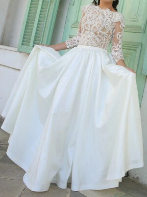 Custom European Wedding Dress - Image 1 of 4