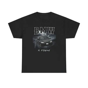 BMW E92 M 3er Drifting Blau Schwarz Autoliebhaber Burnout T-Shirt Unisex Baumwolle - Bild 1 von 11