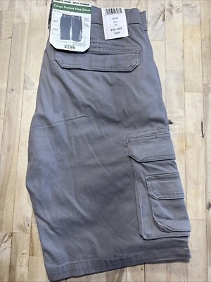 工装口袋弹性工作户外合身工装短裤男式 32 码灰色 — 第 1/4 张图片