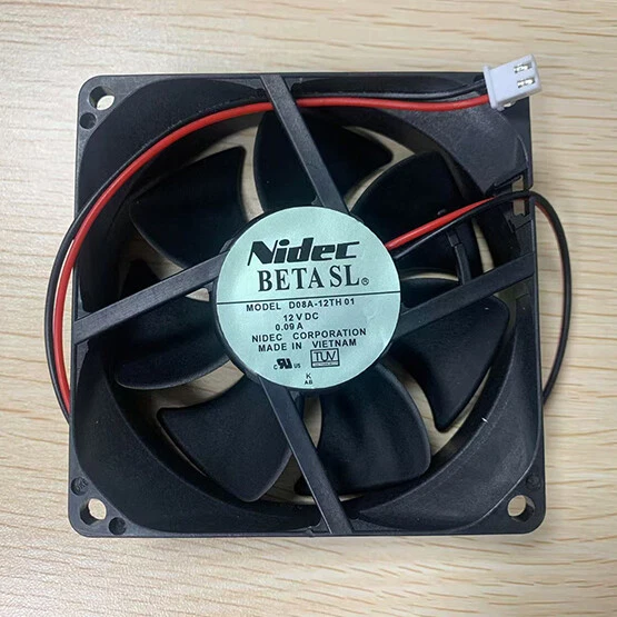 1PCS New Nidec D08A-12TH 01 Cooling Fan 8025 DC12V 0.09A 2Pin - Image 1 of 1