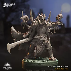 Gothmog Orc Warlord Orc Invasion Mammoth Factory D&D Miniature 3D Printed - Picture 1 of 1