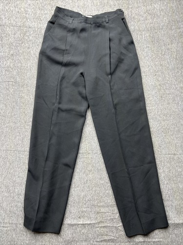 Pantaloni vintage Valentino Miss V da donna neri testurizzati taglia 10 Italia neutri