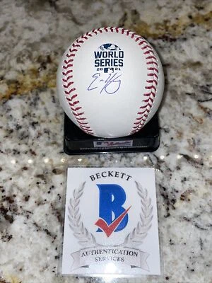 Eric Young Sr Firmado Béisbol Atlanta Braves Entrenador Serie Mundial Auto Beckett Foto 1 de 2