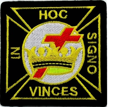 Masonic Knights Templar Embroidered Emblem Iron-On or Sew Patch 3" - Image 1 of 3