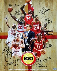 Houston Rockets 1994-95 Champions Team Signed 16x20 Photo Hakeem +8 More TRISTAR - Picture 1 of 1