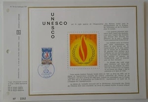 Feuillet CEF 1er jour 158 1971 Unesco Les Droits de l'homme - Bild 1 von 1