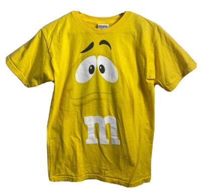 Camiseta M&M's unissex adulta manga curta amarelo chocolate doce algodão tamanho P - Imagem 1 de 4