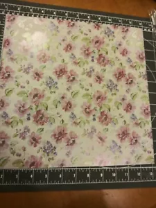 Papel álbum de recortes K&Co 12" 5p relieve acuarela ramo rosa jardín boda violeta - Imagen 1 de 3