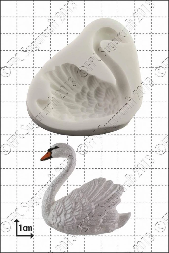 Molde de silicona Cisne (izquierda) uso alimentario FPC Sugarcraft Foto 1 de 1