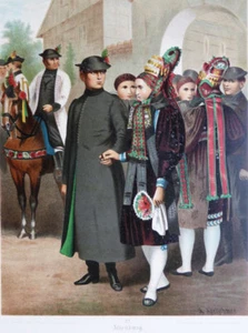 Altenburg (22). German national costume (1888 - 1890?). Color chromolithograph.. - Picture 1 of 4