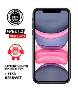 Apple iPhone 11 64 GB Black Unlocked (All Carriers) Premium Condition - Photo 1 sur 8