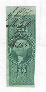 #R94a.EXcellant copy Conveyance,  $10.  Revenue,  Imperf.  2021 Scott $$ 175.00 - Picture 1 of 2