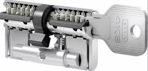 46/61 EVVA 4KS Profilzylinder Schließzylinder 6 Schlüssel lock cylinder cylindre - Bild 1 von 6