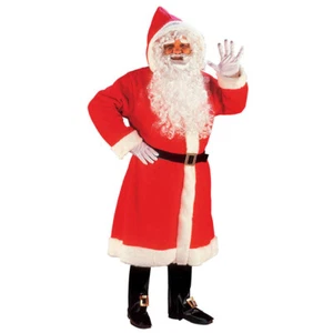 Premium Weihnachtsmannmantel M-L 50-52 mit Kapuze Gürtel Stiefelüberzieher - Bild 1 von 1