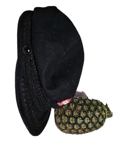 Vintage Military Fisherman Cap United Hatters & Millinery Union Cap Black Medium - Picture 1 of 9