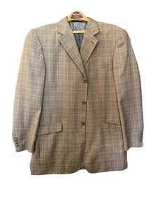 Blazer MECCA Para Hombres 44L Beige Ventana Superior 150s 3 Botones Abrigo Deportivo Chaqueta - Imagen 1 de 20
