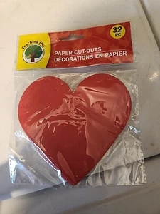 Paper Cut-outs Hearts  - 32pc - 5” Tall - Picture 1 of 2