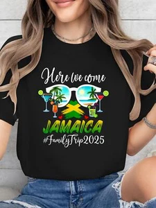 Here We Come Jamaica Family Trip 2025 Jamaica Vacation T-Shirt - Picture 1 of 12