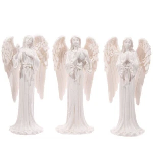 Weiße stehende Engel Figur 20 cm - 3 x Engel zur Auswahl - nagelneu - Bild 1 von 4