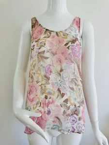 Blusa IMMERMANN Cami Top Ballet Rosa Rubor Seda Floral Transparente Talla S AU 0 US 4 - Imagen 1 de 21