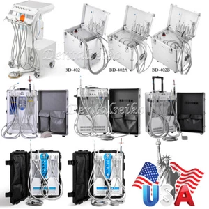Portable Dental Mobile Delivery Unit Cart Suction Air Compressor System 4Hole - Picture 1 of 111