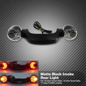 For Harley Street and Road Glide LED Rear Turn Stop Tail Light Unit Smoked Lens - Picture 1 of 6
