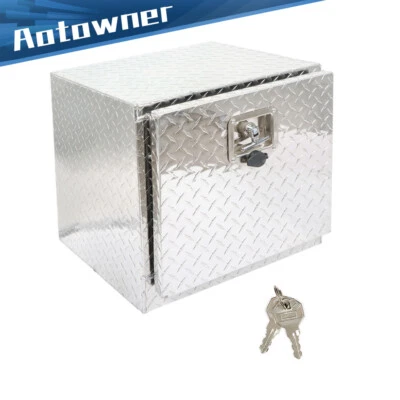 Silver 18" × 17" × 18" Aluminum Tool Box Truck Car Outdoor Trailer Toolbox Foto 1 de 4