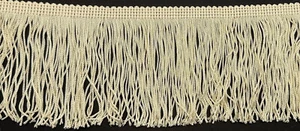 4" Natural Ivory Chainette Fringe Fabric Trim 10 Yards Flapper Costume - Picture 1 of 1