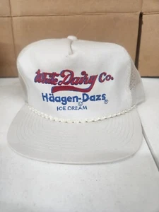 Vintage Whites Dairy Haagen-Dazs Baseball Hat cap Snapback NWOT youngan NOS New - Picture 1 of 7