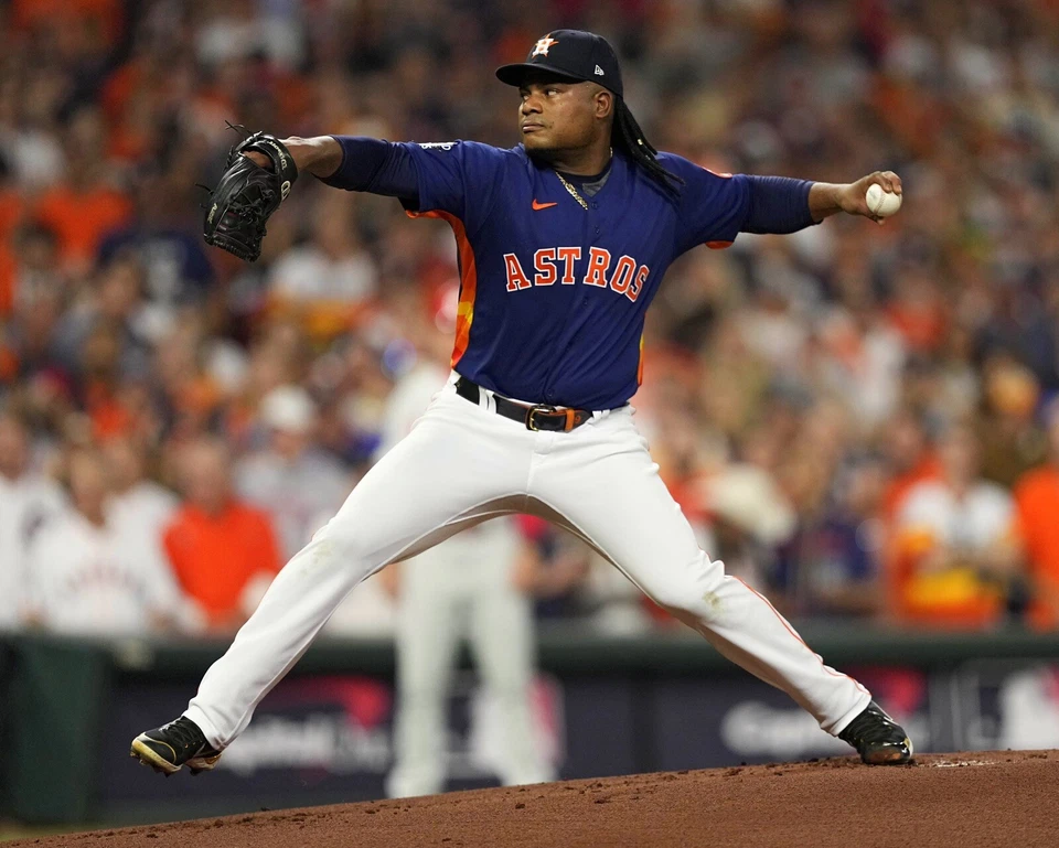 8x10 Photo FRAMBER VALDEZ Houston Astros World Series Champion 2022 - Image 1 of 1