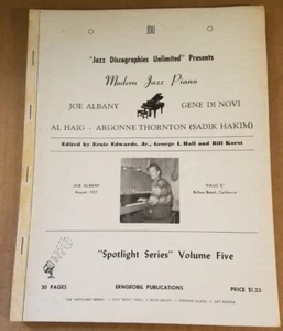 Jazz Discography Unlimited Jazz Piano, J Albany, Di Novi, Haig, Sadik Hakim - Picture 1 of 5