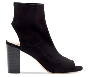 INC International Concepts Womens Kayden Fabric Peep Toe Ankle Black Sz 7.5 NWOB - Picture 1 of 4