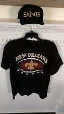 New Orleans Medium Tee Shirt and Retro Saints Cap