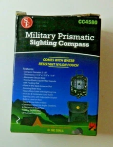 SE Compass Military Field Lensatic Sight Army Travel Survey Pouch Green NEW - Picture 1 of 5