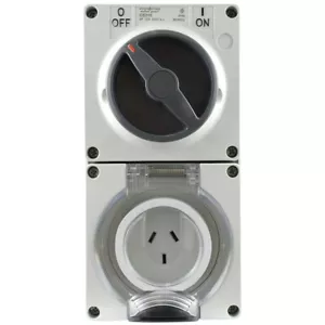 10 Amp 3 pin Power Point Switched Socket Outlet Weatherproof IP66 - Picture 1 of 2