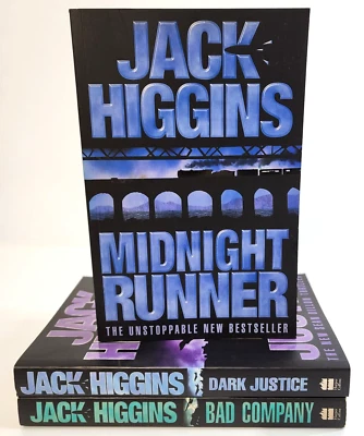 3 x Jack Higgins Large Paperback Bundle Lot Thriller Espionage Mystery Novels - image 1 of 4