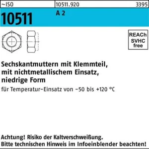 Sechskantmutter ISO 10511 m.Klemmteil M 30 A 2 - Bild 1 von 1