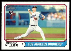 2023 Topps Heritage High Number Bobby Miller Los Angeles Dodgers #515 - Imagen 1 de 2